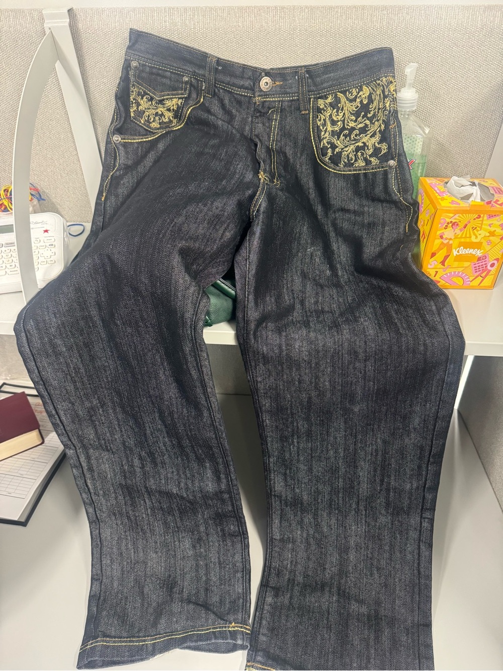 VTG Y2K Ablanche Men’s Jeans Sz 34 Dark Loose Baggy HipHop Skater Grunge